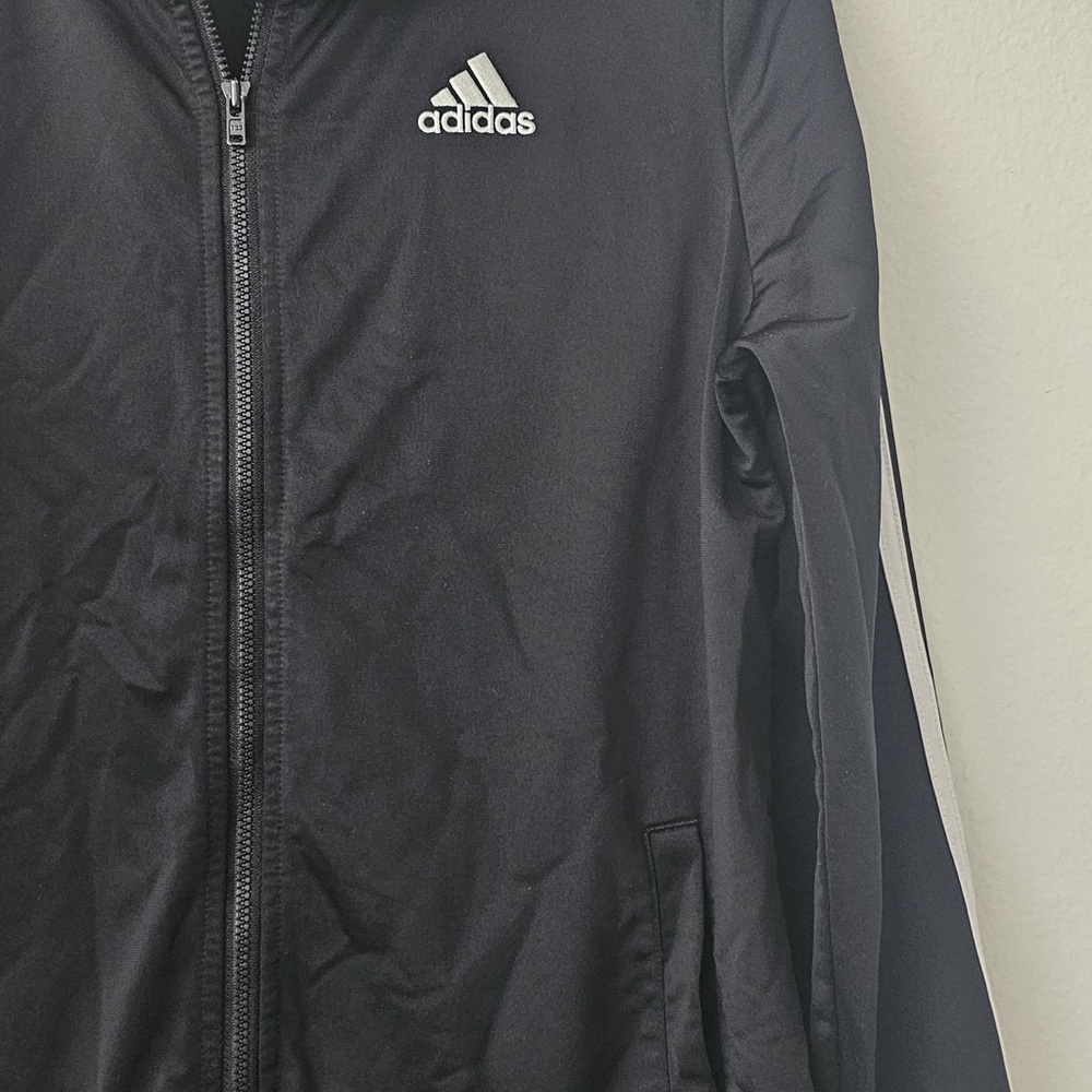 Adidas Black and White Track Jacket